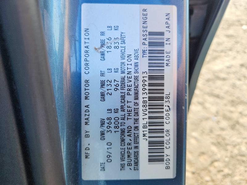 56866156 :رقم المزاد ، JM1BL1VG8B1399913 vin ، 2011 Mazda 3 مزاد بيع