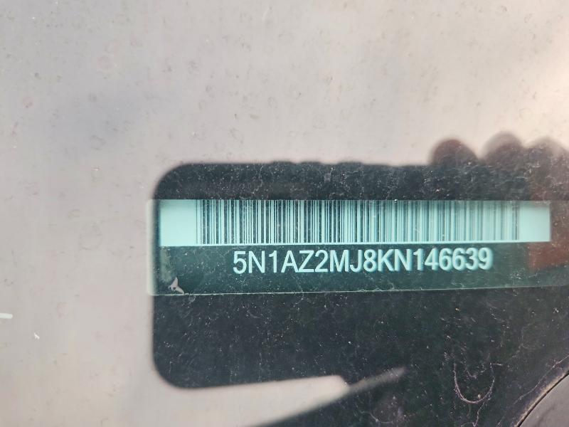 2019 Nissan Murano მანქანა იყიდება აუქციონზე, vin: 5N1AZ2MJ8KN146639, აუქციონის ნომერი: 55418876