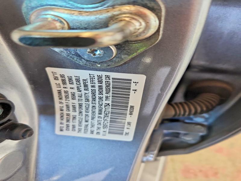 Aukcja sprzedaży 2017 Honda Civic, vin: 19XFC1F7XHE211754, numer aukcji: 55344746
