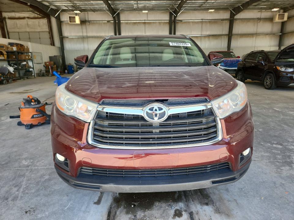 2014 Toyota Highlander მანქანა იყიდება აუქციონზე, vin: 5TDJKRFH2ES019959, აუქციონის ნომერი: 57462226