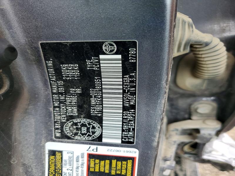 Продажа на аукционе авто 2016 Toyota Camry Hybrid, vin: 4T1BD1FK4GU180951, номер лота: 56358016