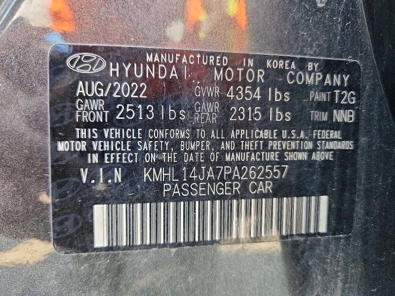 56432016 :رقم المزاد ، KMHL14JA7PA262557 vin ، 2023 Hyundai Sonata مزاد بيع