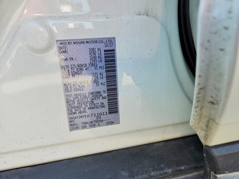 Aukcja sprzedaży 2018 Nissan Rogue, vin: 5N1AT2MT9JC711011, numer aukcji: 58786076