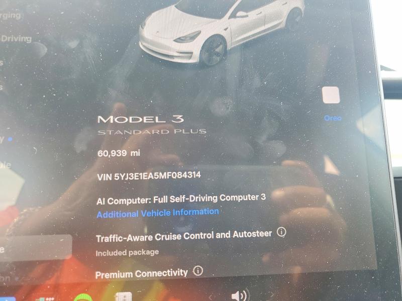 Продажа на аукционе авто 2021 Tesla Model 3, vin: 5YJ3E1EA5MF084314, номер лота: 55971586