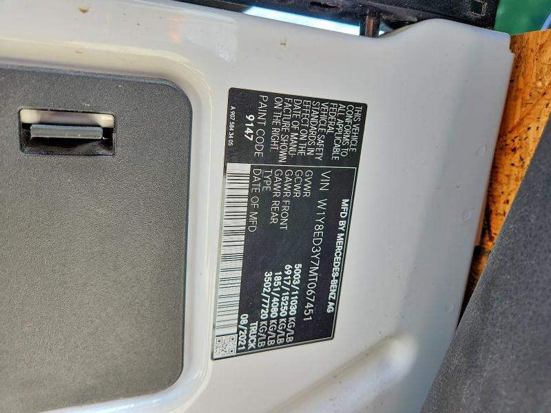 Продажа на аукционе авто 2021 Mercedes Benz Sprinter, vin: W1Y8ED3Y7MT067451, номер лота: 55556846
