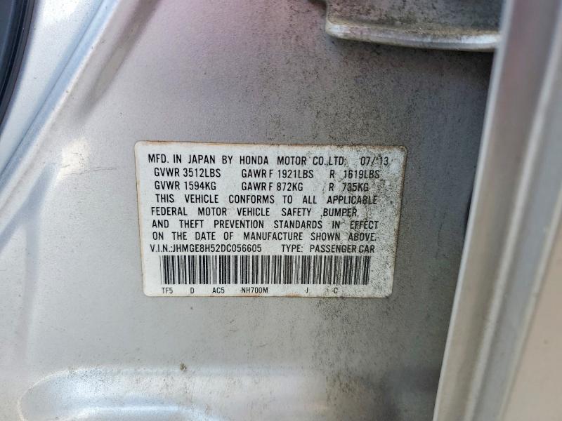 Aukcja sprzedaży 2013 Honda Fit, vin: JHMGE8H52DC056605, numer aukcji: 56093556