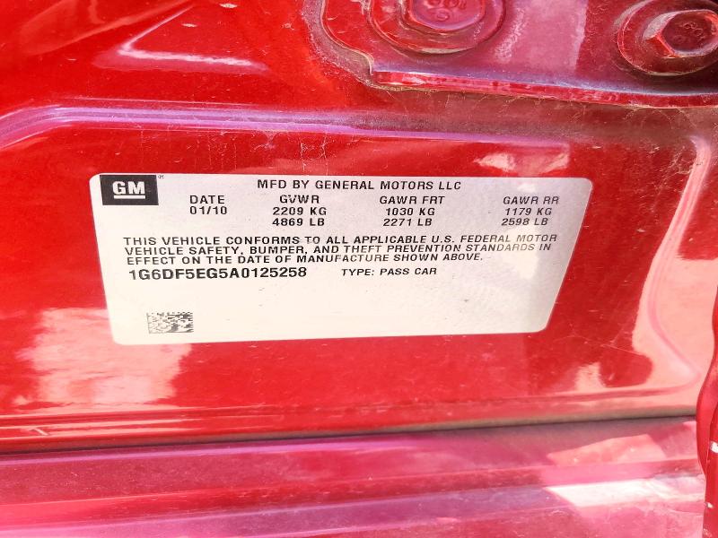 Продажа на аукционе авто 2010 Cadillac Cts, vin: 1G6DF5EG5A0125258, номер лота: 57204396