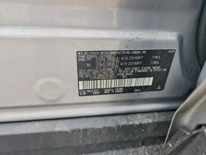 57869926 :رقم المزاد ، 2T3P1RFVXSC530625 vin ، 2025 Toyota Rav4 مزاد بيع