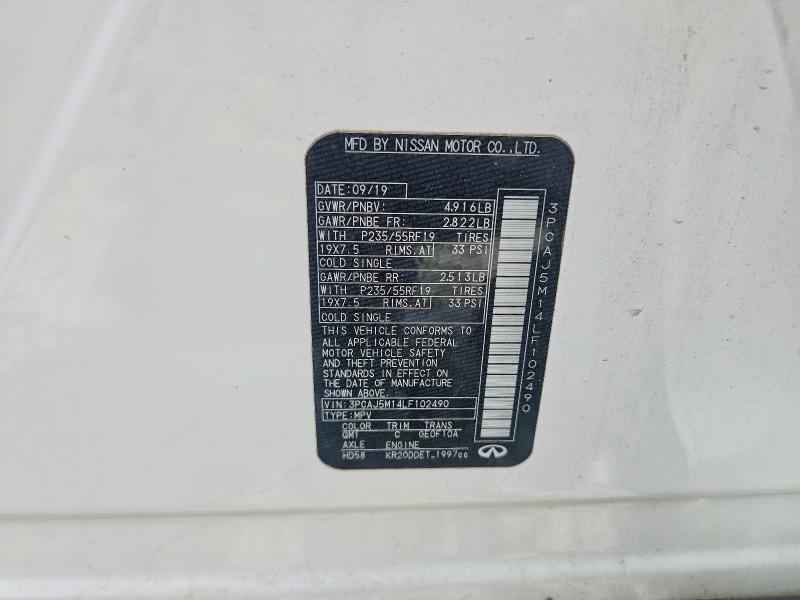 Продажа на аукционе авто 2020 Infiniti Qx50, vin: 3PCAJ5M14LF102490, номер лота: 57690706