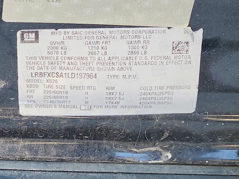 Aukcja sprzedaży 2020 Buick Envision, vin: LRBFXCSA1LD197964, numer aukcji: 57673836