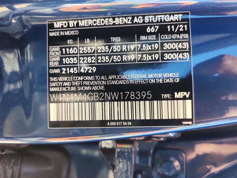 Продажа на аукционе авто 2022 Mercedes-benz Glb, vin: W1N4M4GB2NW178395, номер лота: 57954406