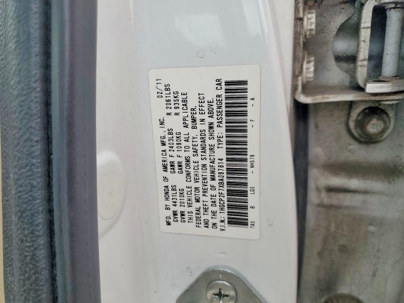 Продаж на аукціоні авто 2011 Honda Accord, vin: 1HGCP2F7XBA097814, номер лоту: 58786356
