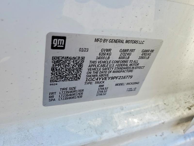 Aukcja sprzedaży 2023 Chevrolet Silverado, vin: 1GC4YVEY9PF216779, numer aukcji: 56990846