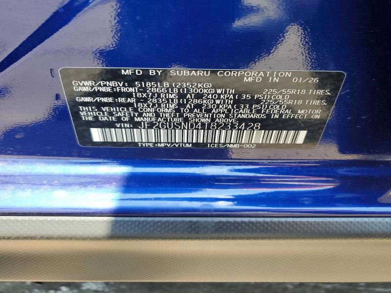 Auction sale of the 2026 Subaru Crosstrek, vin: JF2GUSND4T8233428, lot number: 57363466