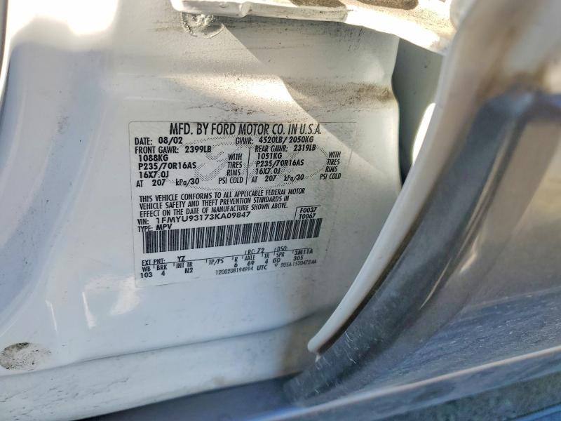2003 Ford Escape მანქანა იყიდება აუქციონზე, vin: 1FMYU93173KA09847, აუქციონის ნომერი: 56841886