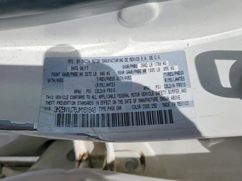57372376 :رقم المزاد ، 3MZBN1U76JM161648 vin ، 2018 Mazda 3 مزاد بيع