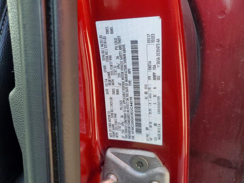 2014 Ford Escape მანქანა იყიდება აუქციონზე, vin: 1FMCU0GX3EUC44015, აუქციონის ნომერი: 54773706