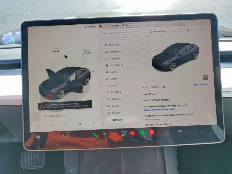 Aukcja sprzedaży 2023 Tesla Model 3, vin: 5YJ3E1EA5PF596188, numer aukcji: 56082466