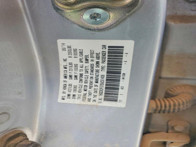 Aukcja sprzedaży 2014 Honda Accord, vin: 1HGCR2F57EA251408, numer aukcji: 58268276