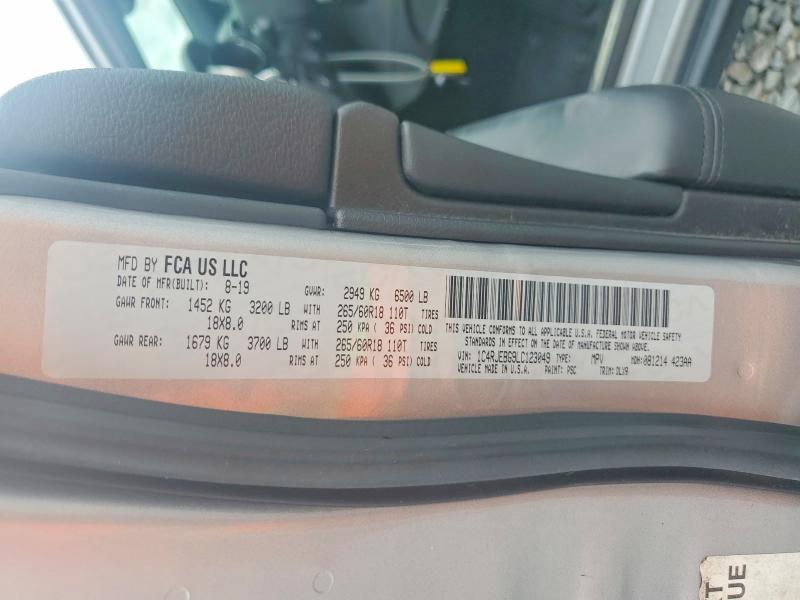 55750066 :رقم المزاد ، 1C4RJEBG9LC123049 vin ، 2020 Jeep Grand Cherokee مزاد بيع