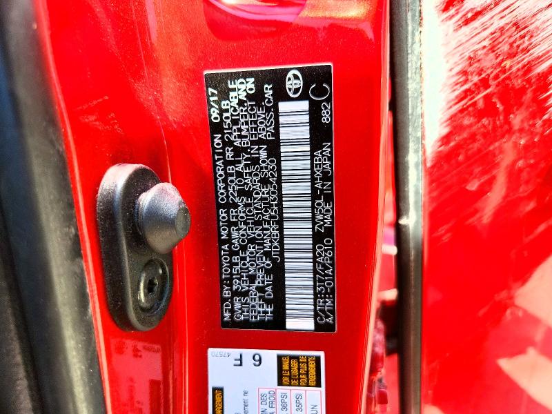 58603726 :رقم المزاد ، JTDKBRFU5H3054230 vin ، 2017 Toyota Prius مزاد بيع