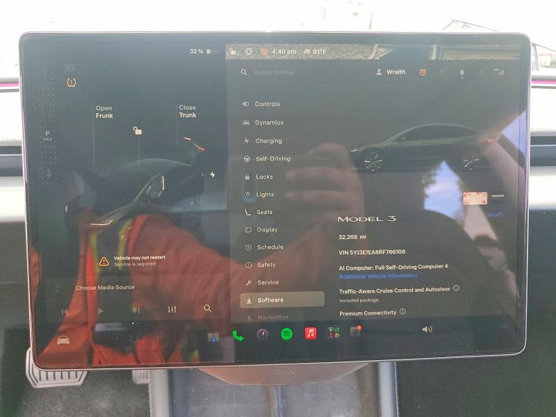 Auction sale of the 2024 Tesla Model 3, vin: 5YJ3E1EA6RF766108, lot number: 56717576