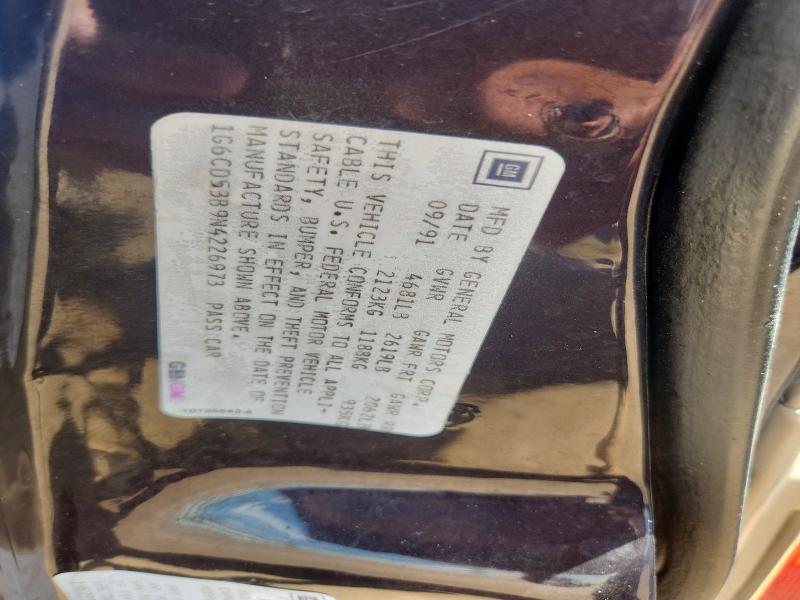 57684156 :رقم المزاد ، 1G6CD53B9N4226973 vin ، 1992 Cadillac Deville مزاد بيع