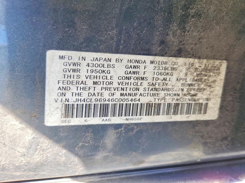 56339626 :رقم المزاد ، JH4CL96946C005464 vin ، 2006 Acura Tsx مزاد بيع
