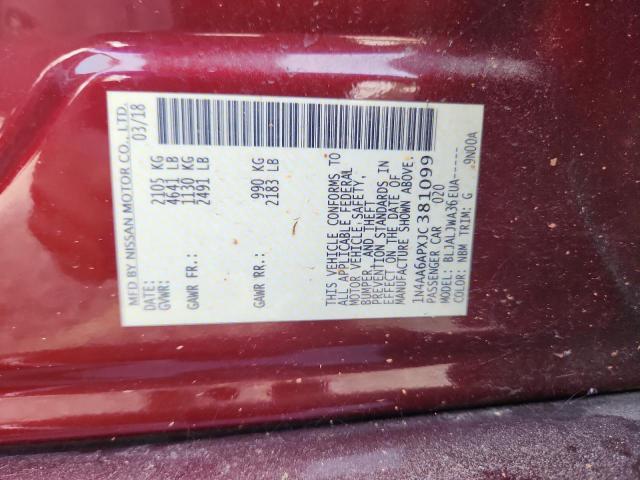 Продаж на аукціоні авто 2018 Nissan Maxima, vin: 1N4AA6APXJC381099, номер лоту: 54836996