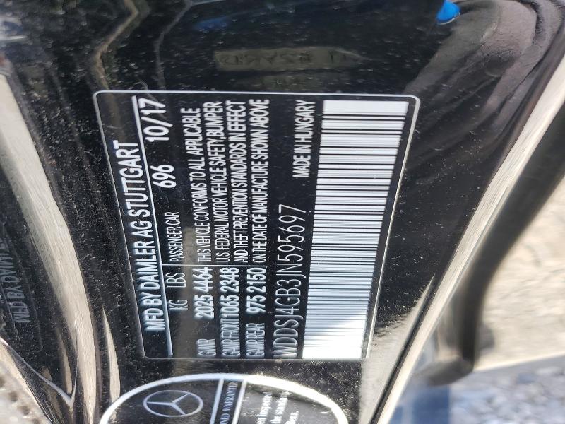 2018 Mercedes-benz Cla მანქანა იყიდება აუქციონზე, vin: WDDSJ4GB3JN595697, აუქციონის ნომერი: 56854916