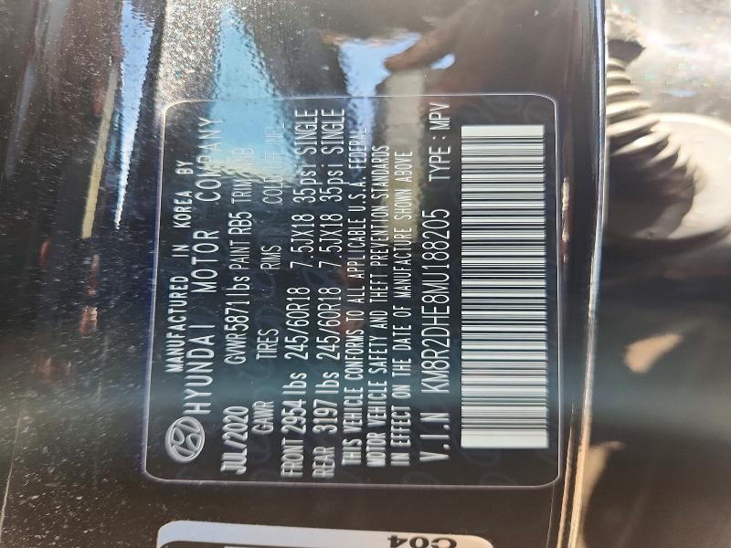 Продаж на аукціоні авто 2021 Hyundai Palisade, vin: KM8R2DHE8MU188205, номер лоту: 58088246