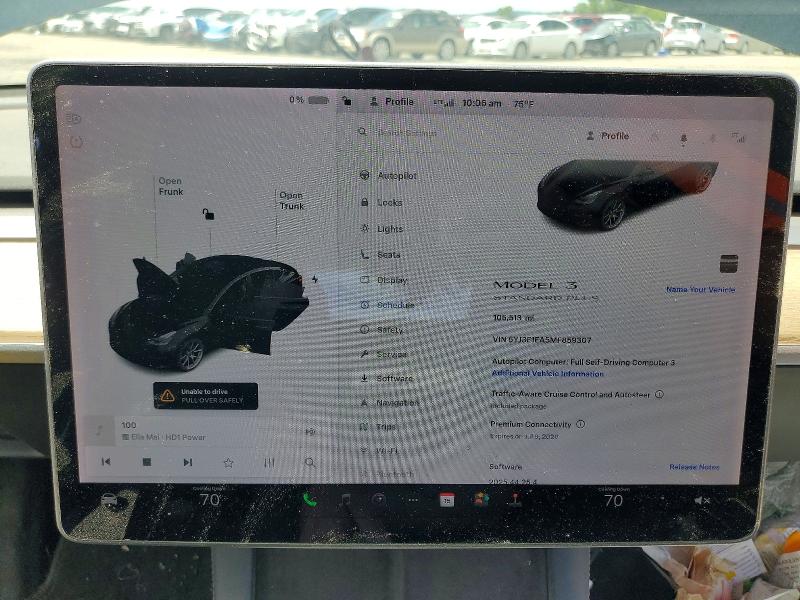 2021 Tesla Model 3 მანქანა იყიდება აუქციონზე, vin: 5YJ3E1EA5MF859307, აუქციონის ნომერი: 57420876