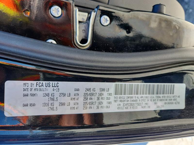Продажа на аукционе авто 2019 Dodge Journey, vin: 3C4PDCBB2KT758317, номер лота: 57427616