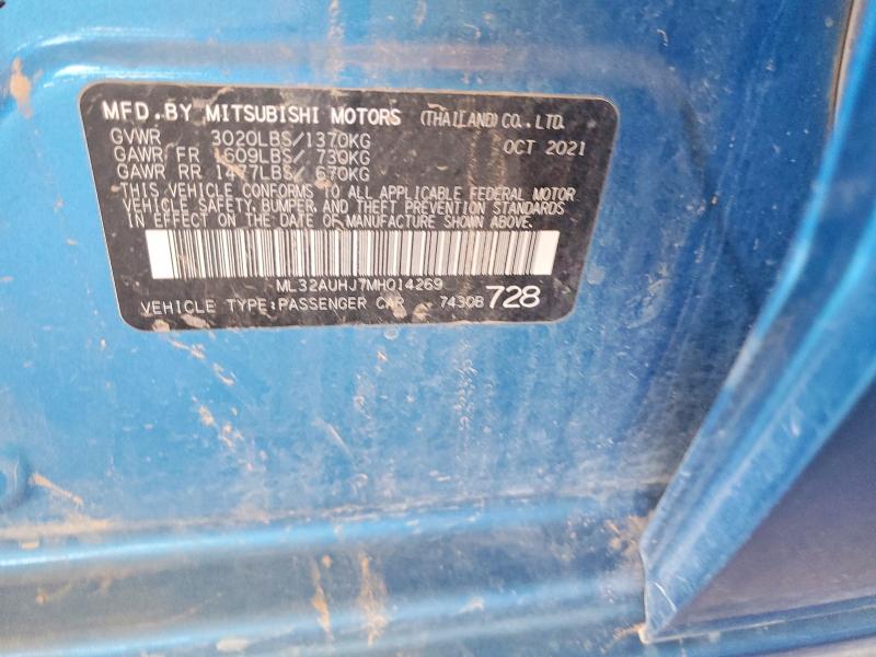 Aukcja sprzedaży 2021 Mitsubishi Mirage, vin: ML32AUHJ7MH014269, numer aukcji: 85619115