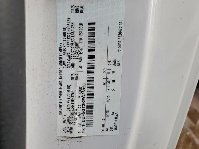 Aukcja sprzedaży 2019 Ford F550, vin: 1FDUF5GT2KEG28950, numer aukcji: 56225626