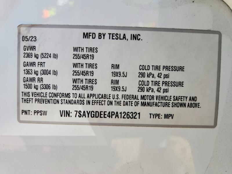 Продаж на аукціоні авто 2023 Tesla Model Y, vin: 7SAYGDEE4PA126321, номер лоту: 57079986