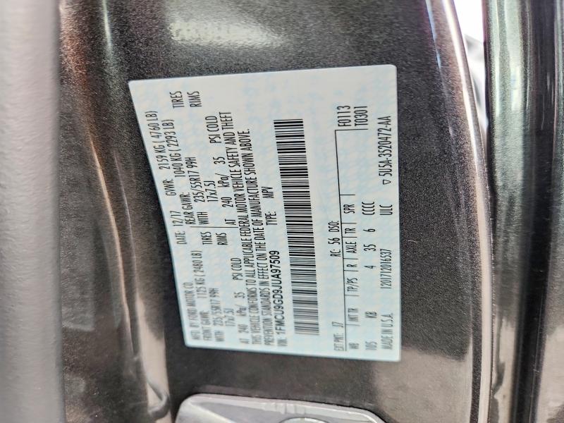 Продажа на аукционе авто 2018 Ford Escape, vin: 1FMCU9GD9JUA97509, номер лота: 55812276