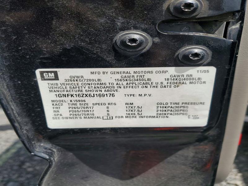 Продаж на аукціоні авто 2006 Chevrolet Suburban, vin: 1GNFK16ZX6J169176, номер лоту: 85970125