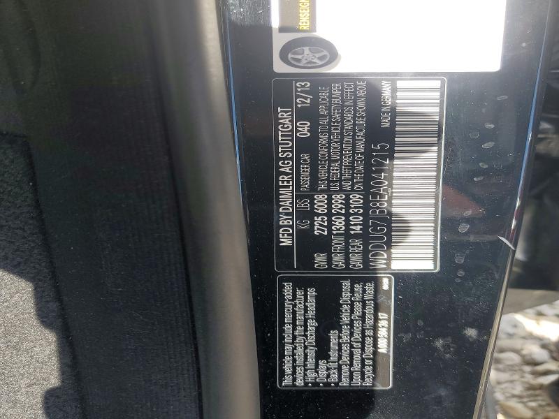 58496856 :رقم المزاد ، WDDUG7JB8EA041215 vin ، 2014 Mercedes-benz S مزاد بيع