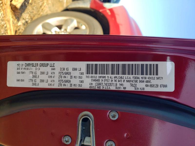 2014 Ram 1500 მანქანა იყიდება აუქციონზე, vin: 1C6RR7LTXES357118, აუქციონის ნომერი: 56747766