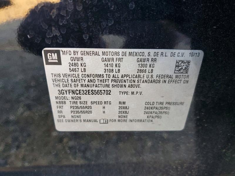Aukcja sprzedaży 2014 Cadillac Srx, vin: 3GYFNCE32ES565702, numer aukcji: 57513496