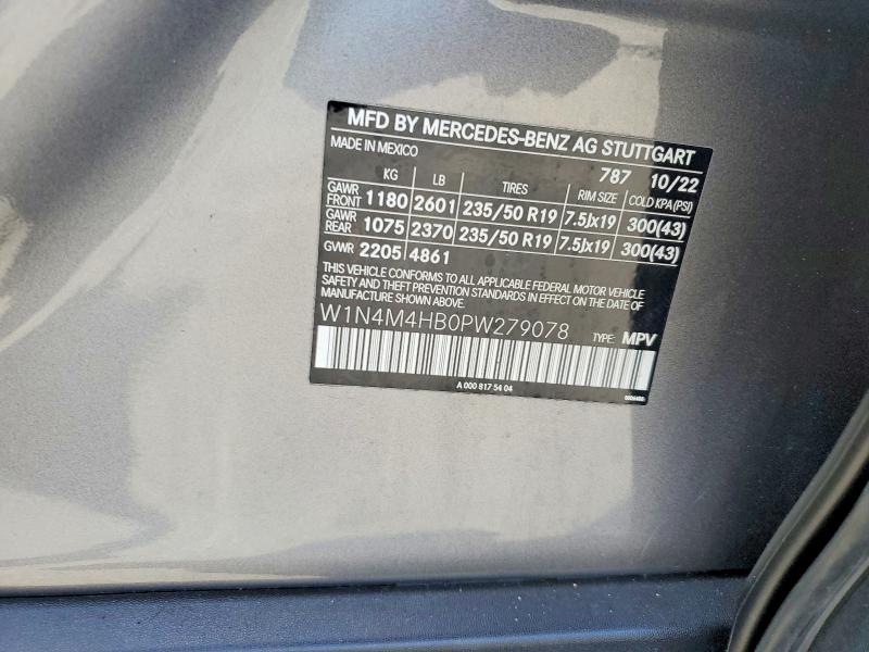 55926976 :رقم المزاد ، W1N4M4HB0PW279078 vin ، 2023 Mercedes-benz Glb مزاد بيع