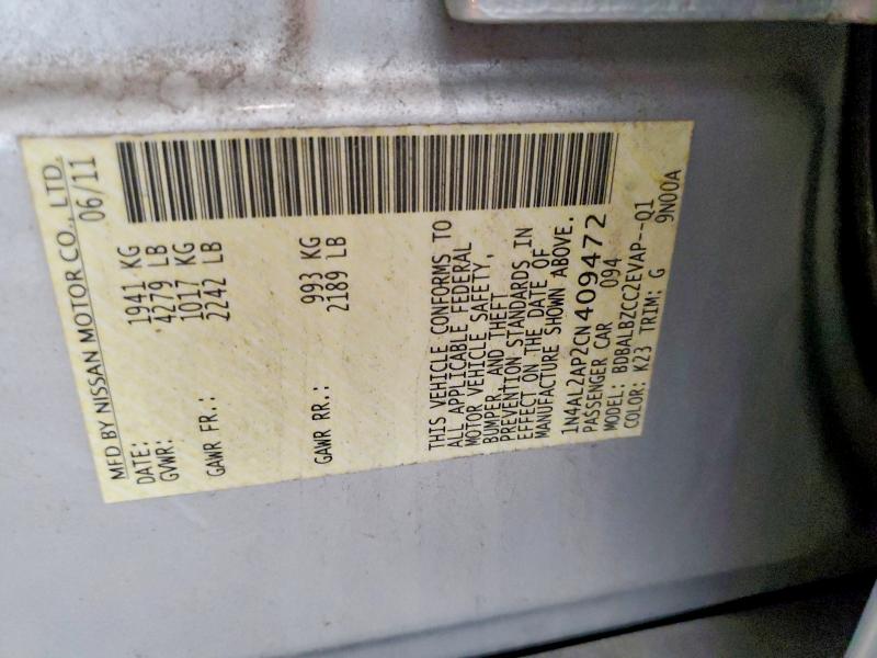 55029236 :رقم المزاد ، 1N4AL2AP2CN409472 vin ، 2012 Nissan Altima مزاد بيع