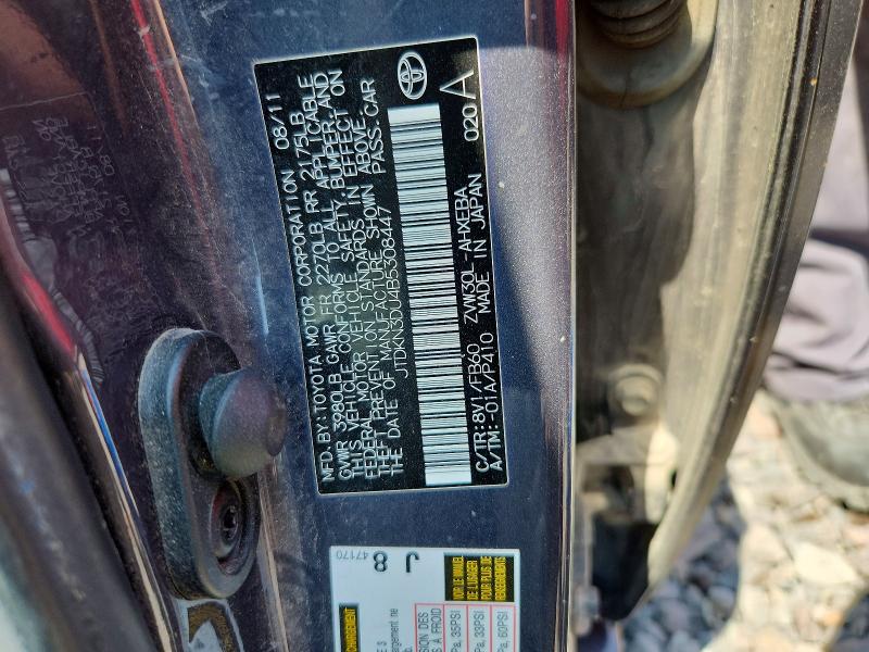 Продажа на аукционе авто 2011 Toyota Prius, vin: JTDKN3DU4B5308447, номер лота: 54843226