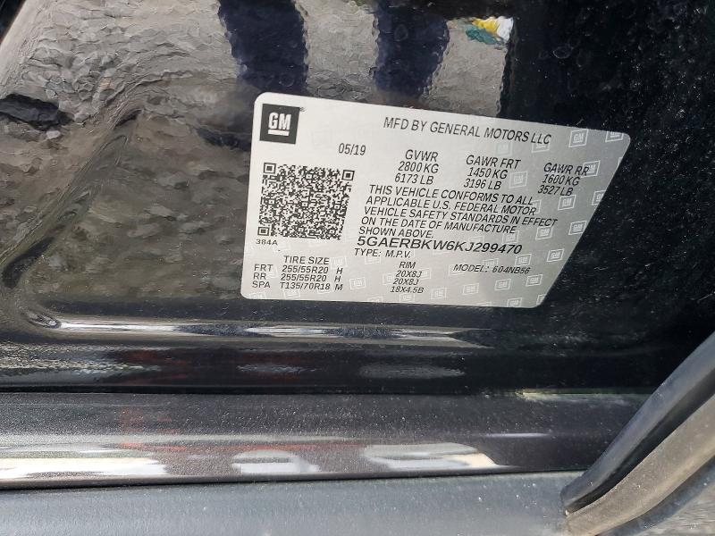 58818746 :رقم المزاد ، 5GAERBKW6KJ299470 vin ، 2019 Buick Enclave مزاد بيع