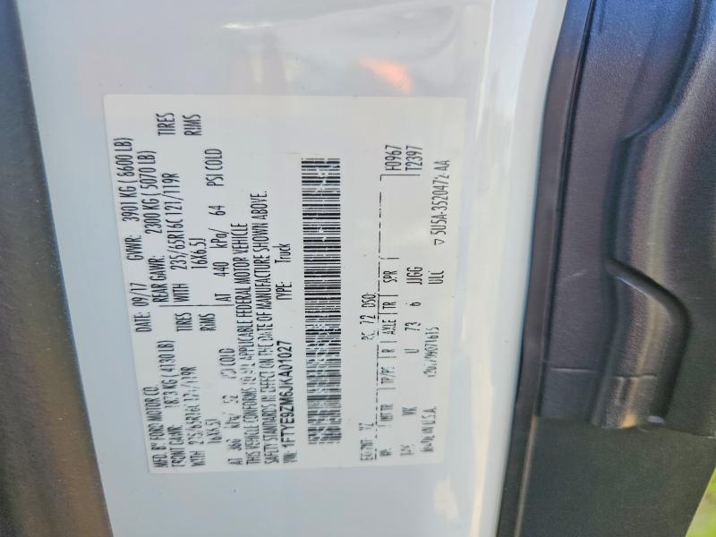 Продаж на аукціоні авто 2018 Ford Transit, vin: 1FTYE9ZM6JKA01027, номер лоту: 56252696