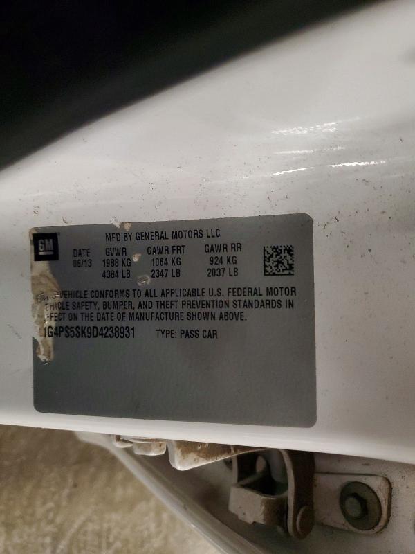 2013 Buick Verano მანქანა იყიდება აუქციონზე, vin: 1G4PS5SK9D4238931, აუქციონის ნომერი: 56462356