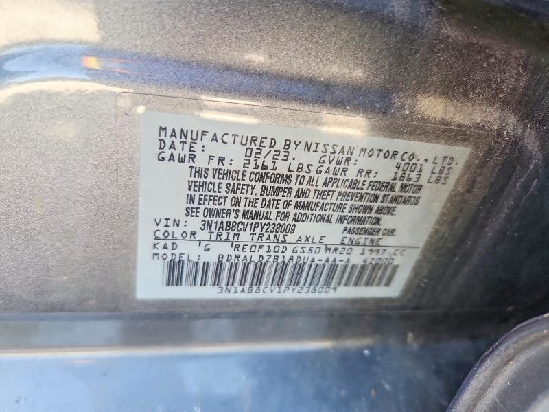 Продаж на аукціоні авто 2023 Nissan Sentra, vin: 3N1AB8CV1PY238009, номер лоту: 58649236