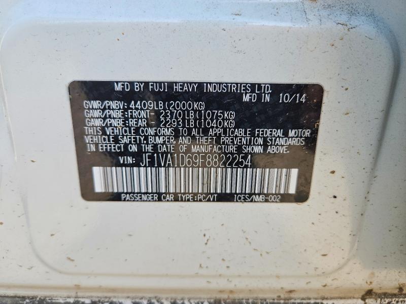 58534976 :رقم المزاد ، JF1VA1D69F8822254 vin ، 2015 Subaru Wrx مزاد بيع