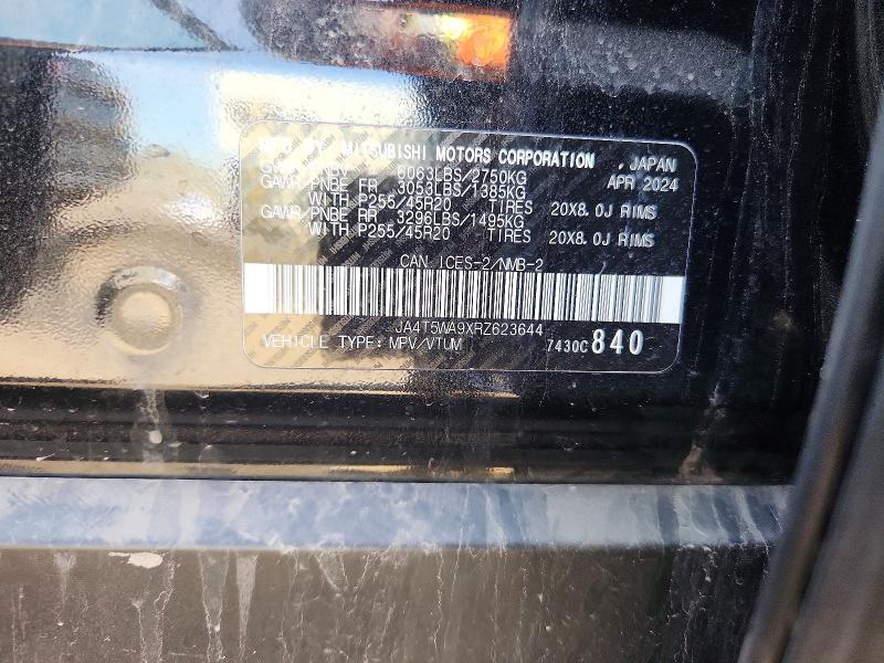 2024 Mitsubishi Outlander მანქანა იყიდება აუქციონზე, vin: JA4T5WA9XRZ623644, აუქციონის ნომერი: 56345226